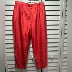 Vintage Borcellini Elegant Red Women's Trousers